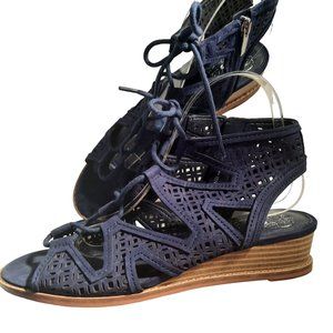 Vince Camuto Rollera, Navy Elko Nubuck Sandals